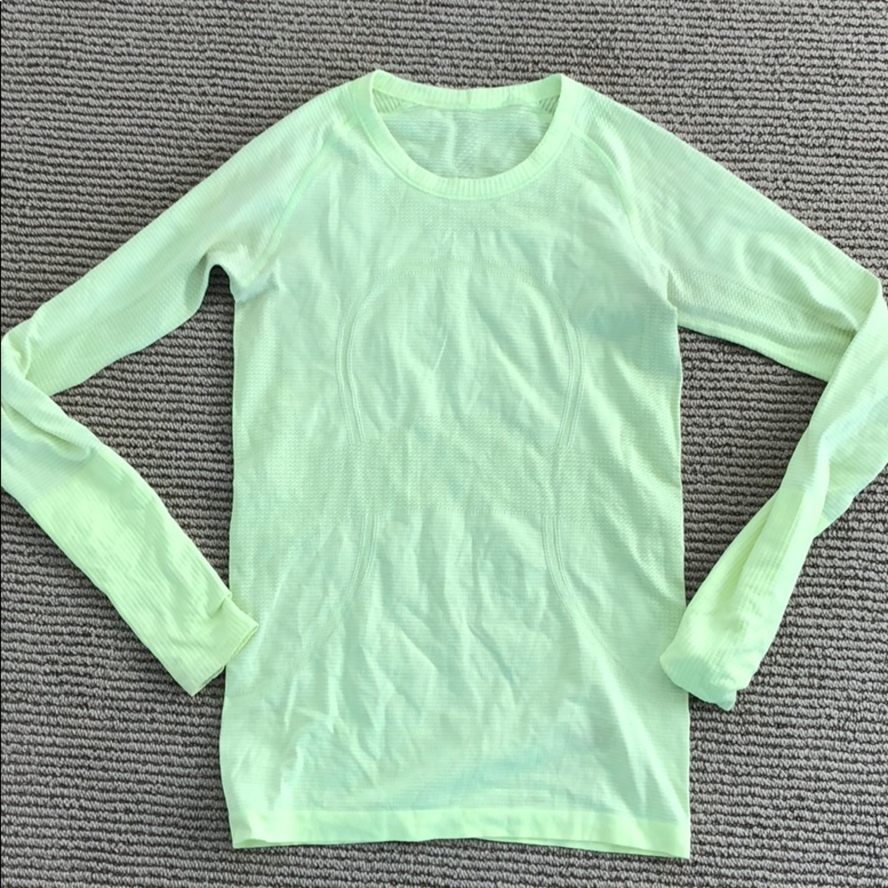 Lululemon highlighter yellow run swiftly long